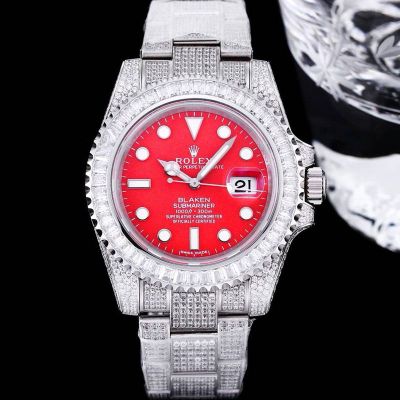 GB Factory Faux Rolex Submariner Silver steel case with White diamond diameter 40mm Watch